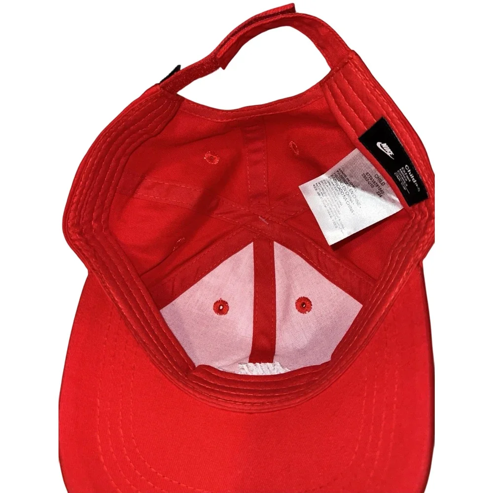 Nike Club Cap Classic Baseball Hat Child 4/7 Kids University Red Adjustable New